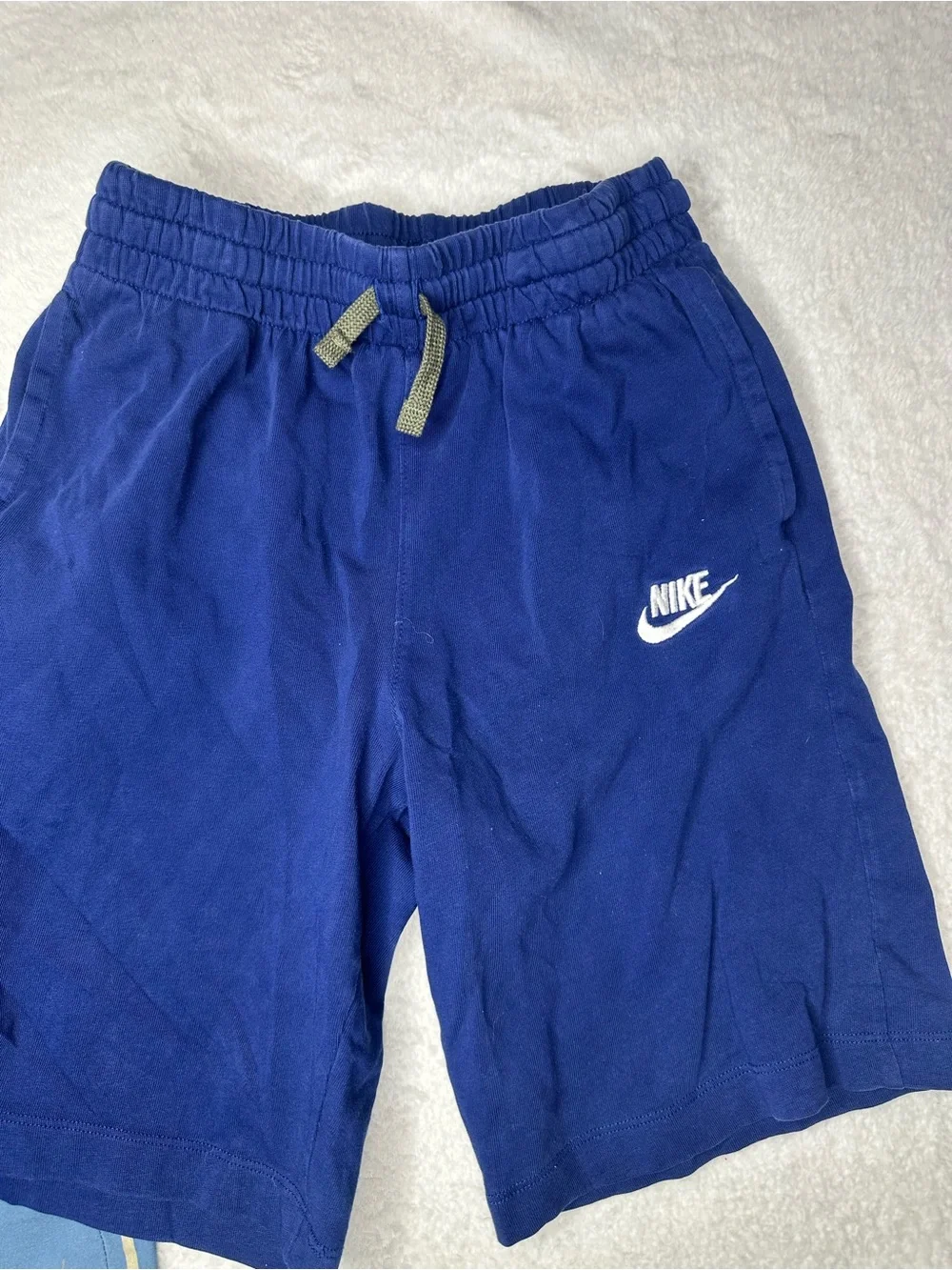 Nike Boys M 2-Piece Shorts Bundle Athletic Running Blue Navy Sport Shorts